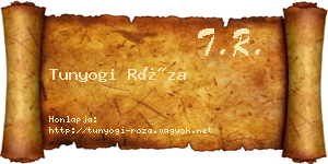Tunyogi Róza névjegykártya