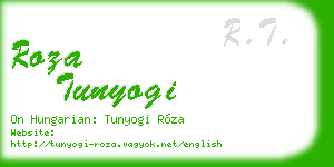 roza tunyogi business card