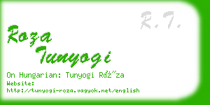 roza tunyogi business card